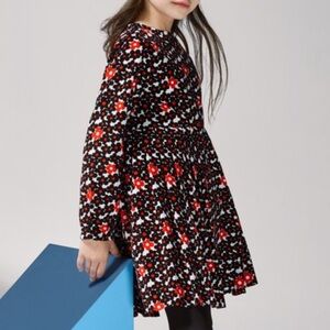 Jacadi Floral Long Sleeve Kids Dress